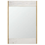 Safavieh Couture Kandi Faux Marble Mirror - Brass / White
