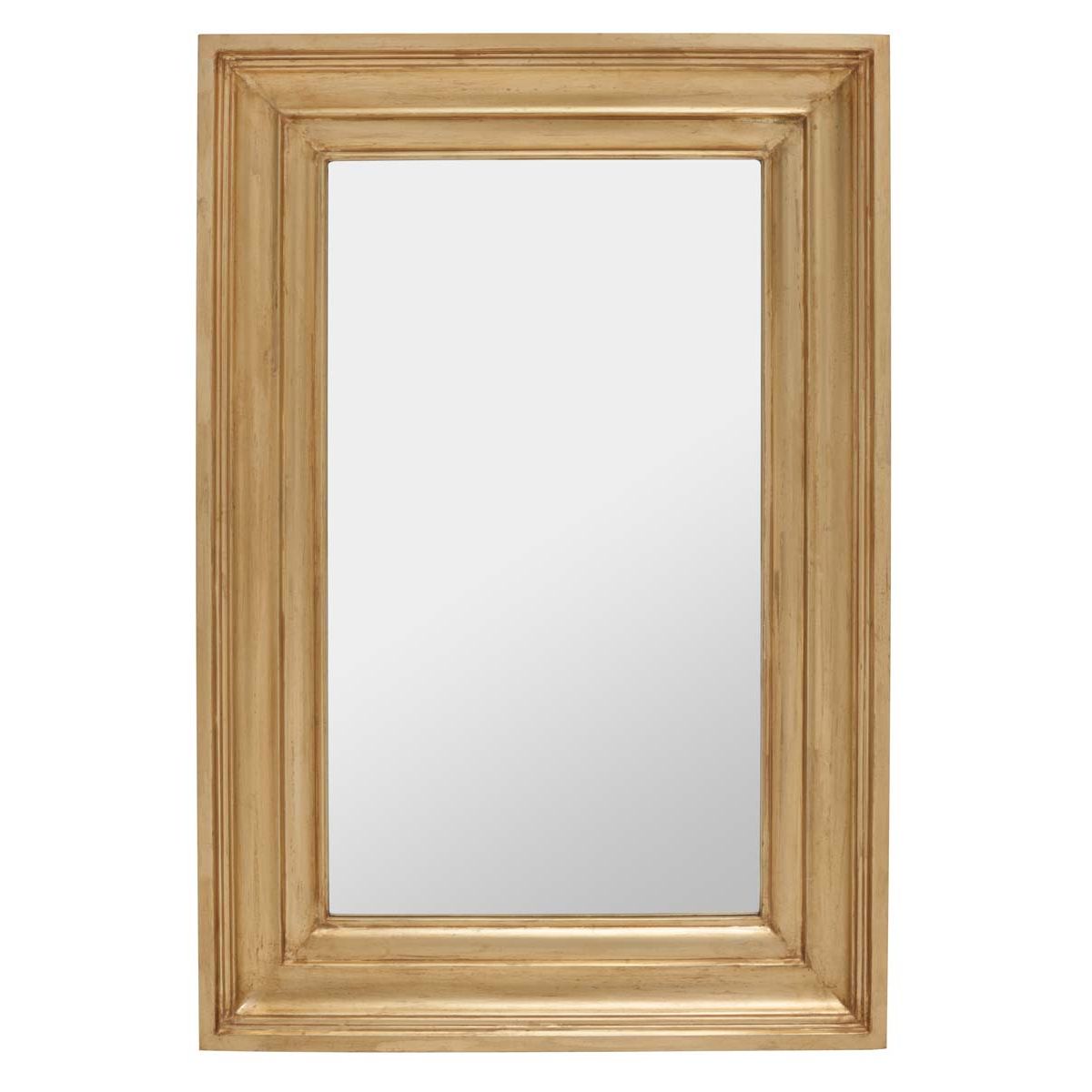Safavieh Couture Zachary Small Rectangle Wall Mirror - Antique Gold
