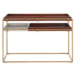 Safavieh Akari Marble Console Table , CNS3700 - Brown/White Marble/Gold