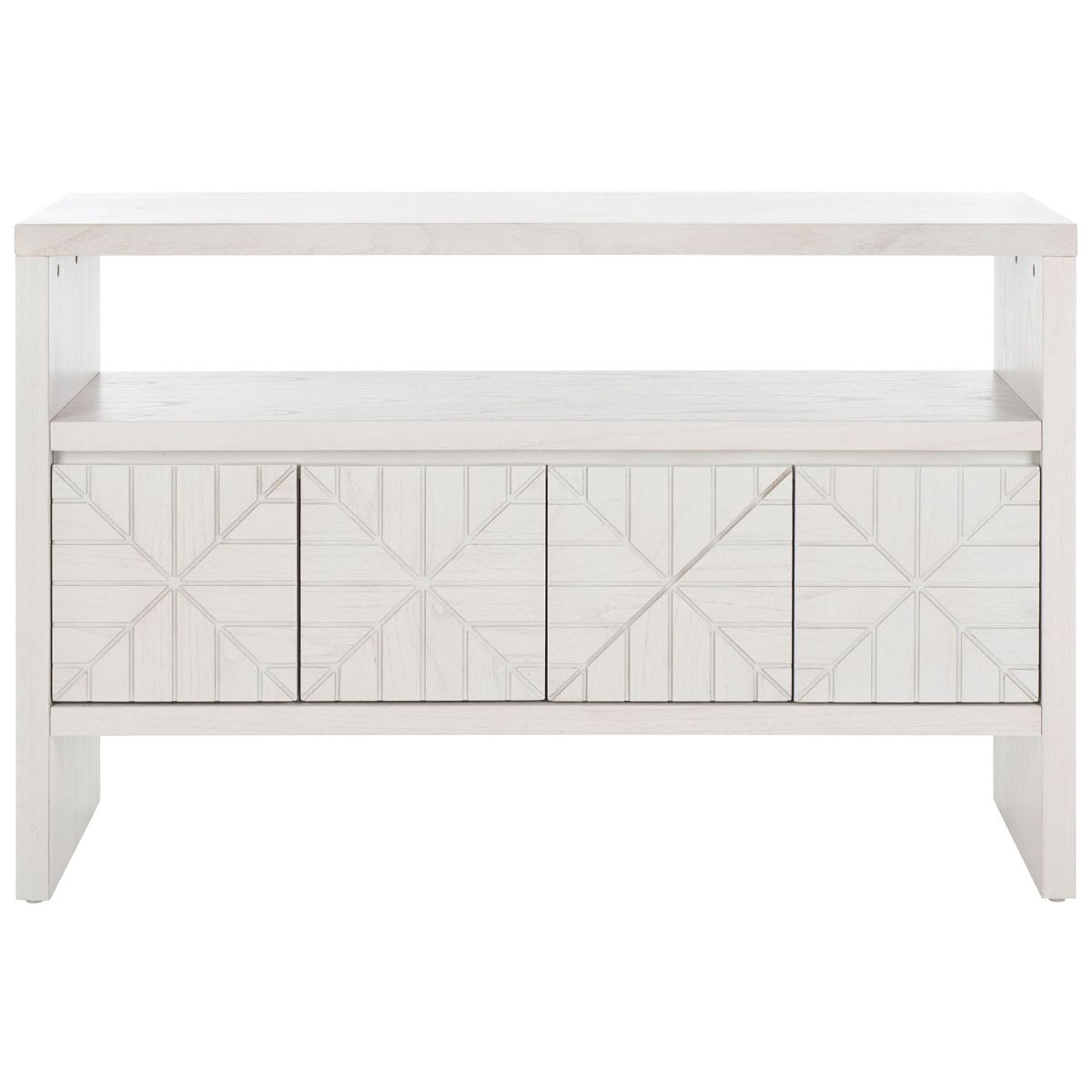Safavieh Zella 4 Door Console Table, White Washed