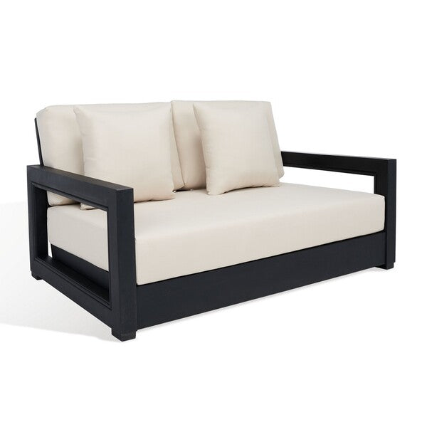 Safavieh Couture Montford 2-Seat Bench - Black / White