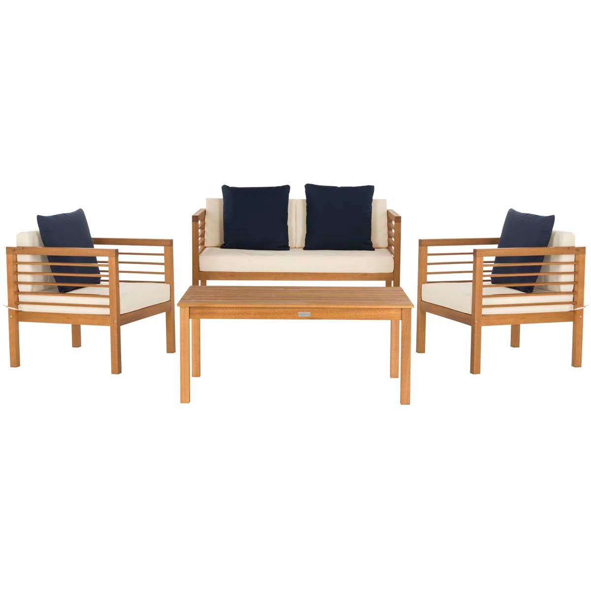 Safavieh Alda 4 Pc Outdoor Set With Accent Pillows , PAT7033