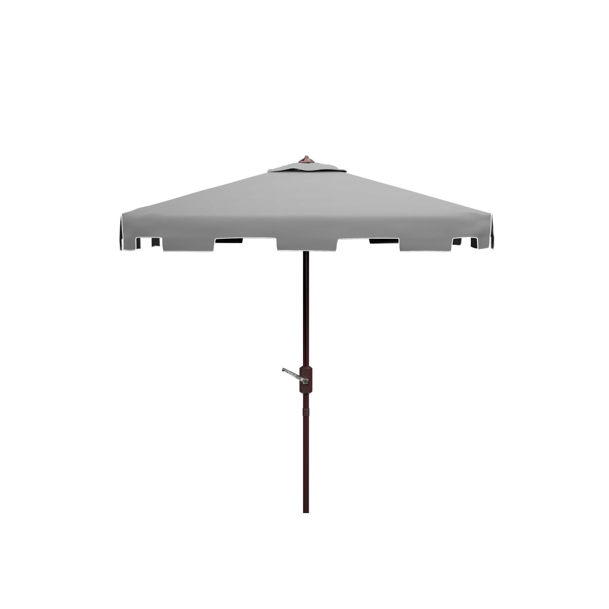 Safavieh Zimmerman 7.5 Ft Square Market Umbrella , PAT8400 - Grey/White Trim