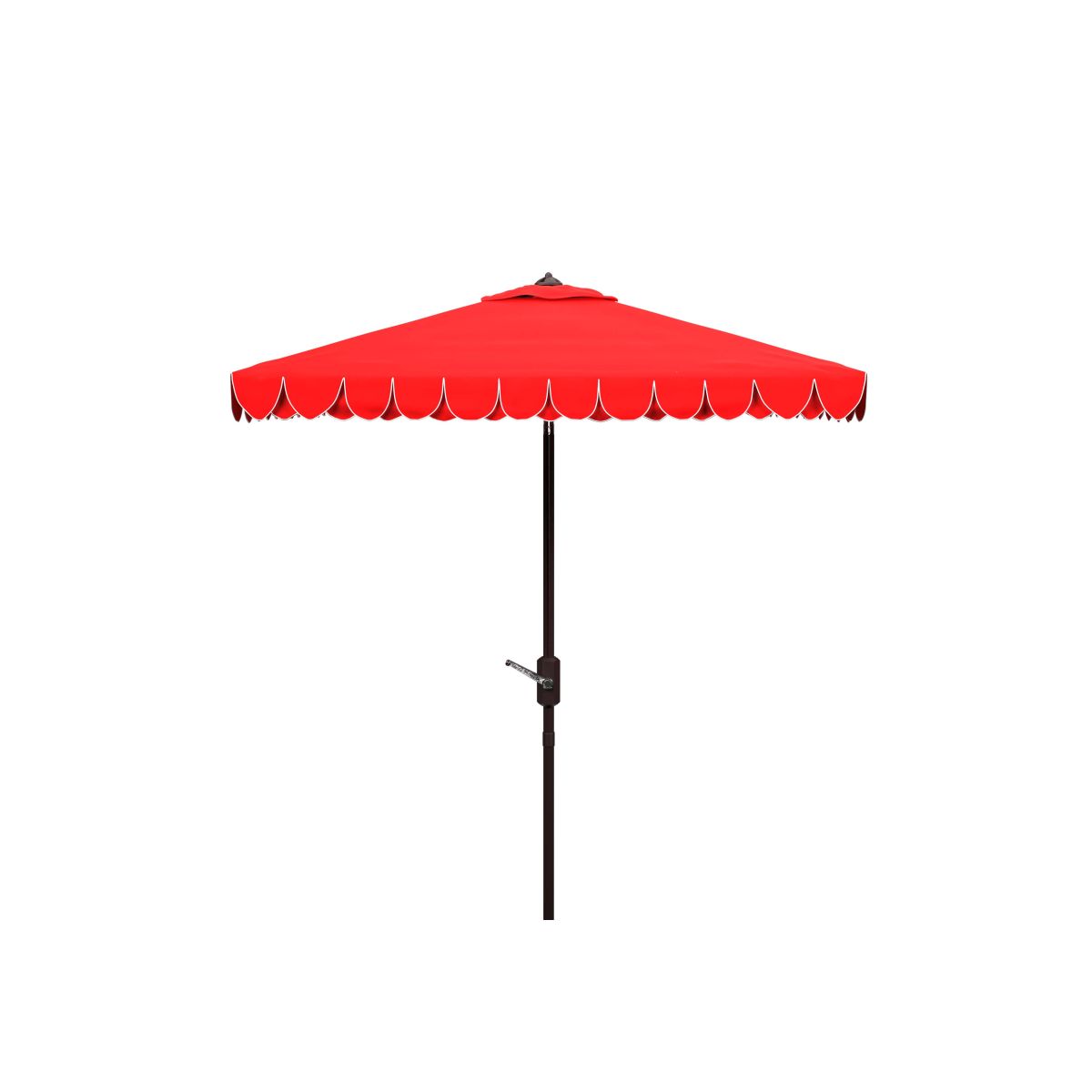 Safavieh Elegant Valance 7.5 Ft Square Umbrella , PAT8406 - Red