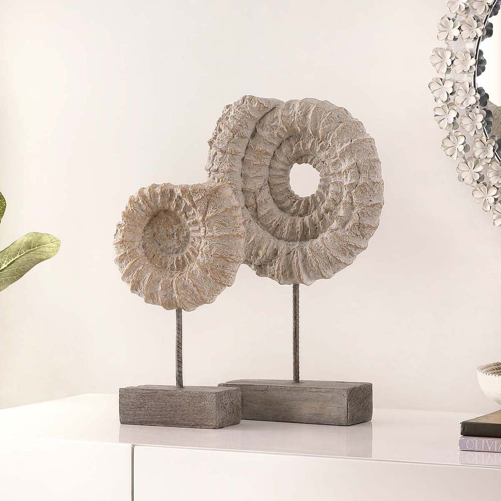 Safavieh Lena Ammonite Shell Table Decor (Set Of 2)