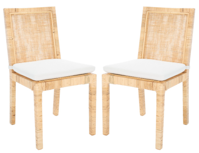 Safavieh Tojo Cane Dining Chair W/Cushion (Set of 2)