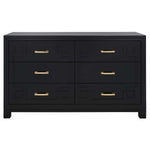 Safavieh Couture Raina 6 Drawer Dresser - Black / Gold
