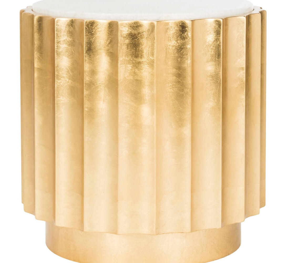 Safavieh Couture Elodie Gold Side Table
