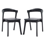 Safavieh Couture Brylie Wood And Leather Dining Chair(Set of 2) , SFV4126