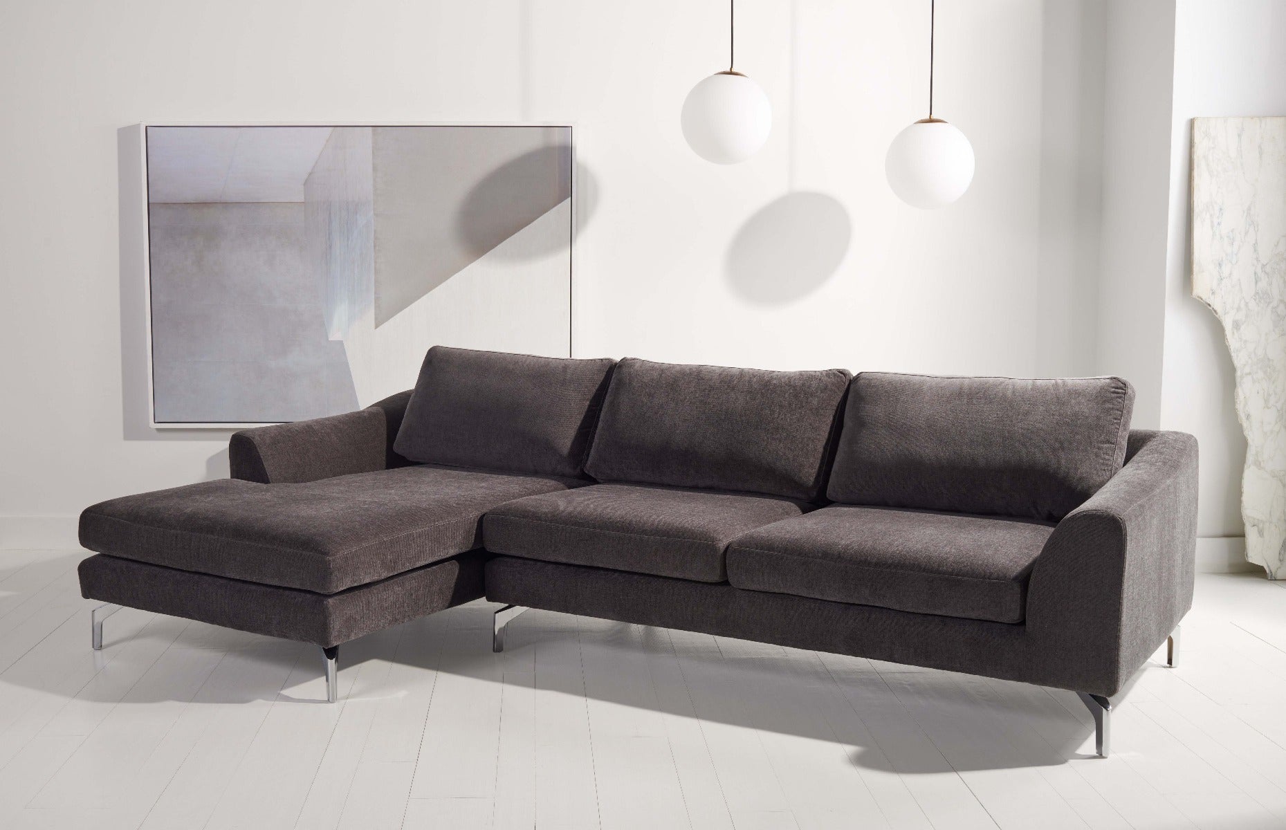 Safavieh Couture Nicholsen Modern Sofa - Anthracite