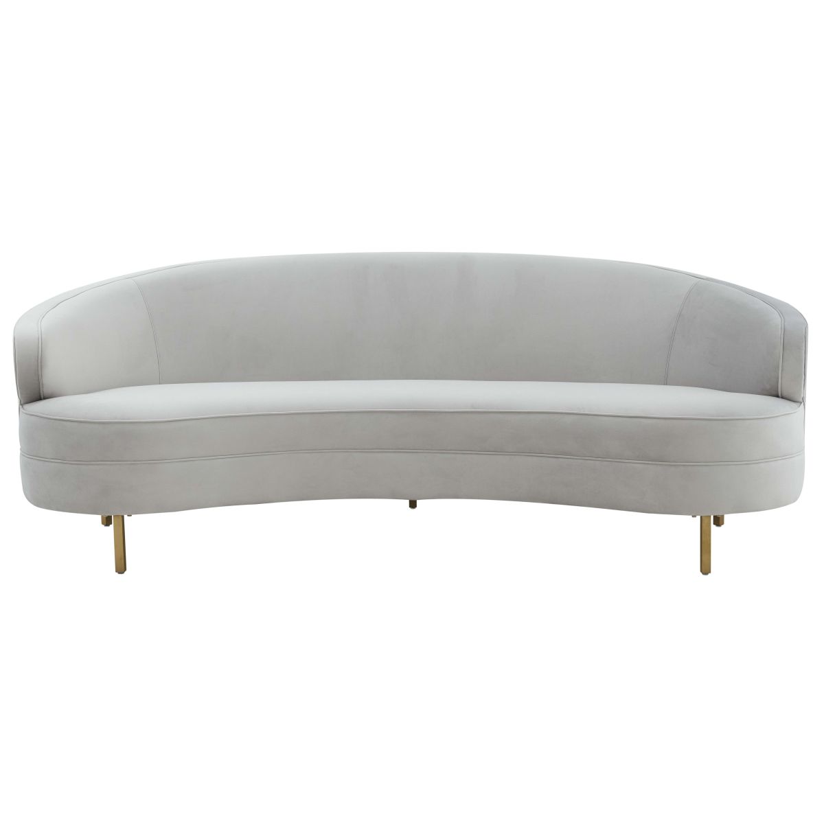 Safavieh Couture Primrose Curved Sofa - Light Grey / Gold