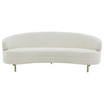 Safavieh Couture Primrose Curved Sofa - Ivory / Gold