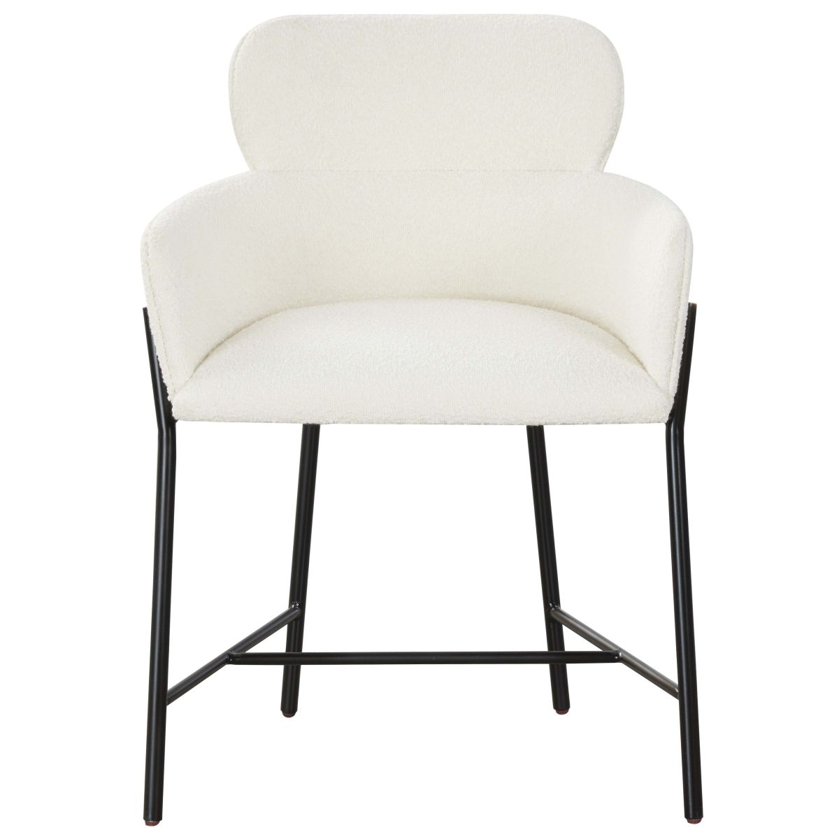 Safavieh Couture Charlize Velvet Dining Chair - Ivory / Black