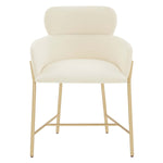 Safavieh Couture Charlize Velvet Dining Chair - Ivory / Gold