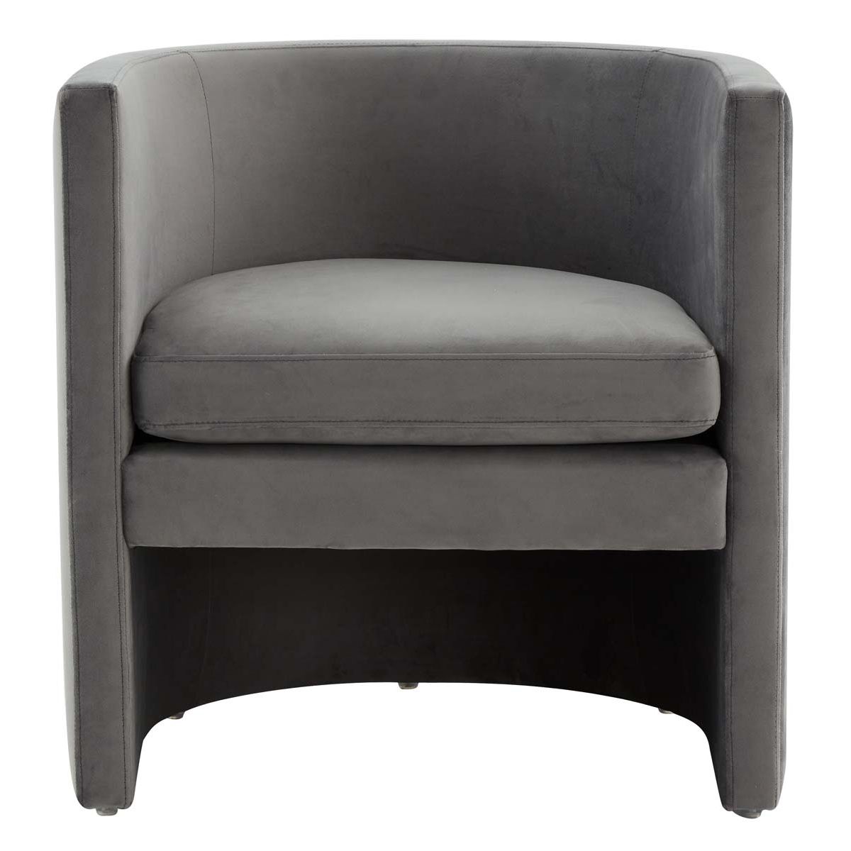 Safavieh Couture Rosabeth Curved Accent Chair - Slate Grey