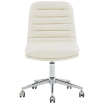 Safavieh Couture Decolin Swivel Desk Chair - White / Silver