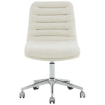 Safavieh Couture Decolin Swivel Desk Chair - Ivory / Silver