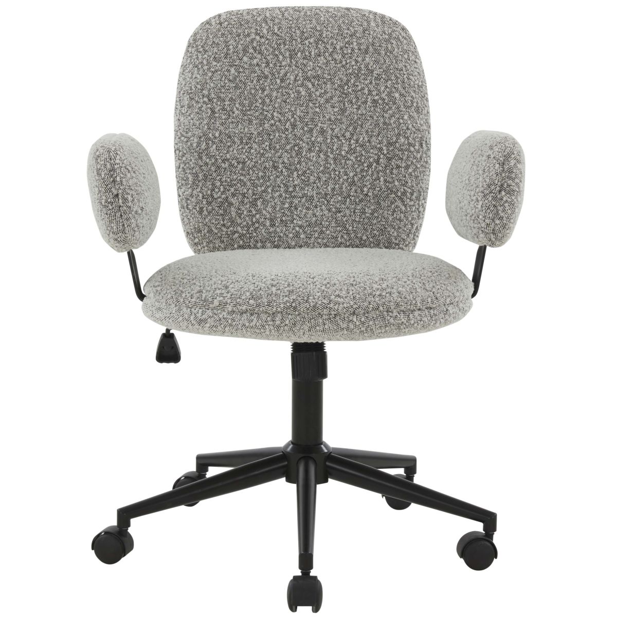 Safavieh Couture Emeril Boucle Adjustable Desk Chair - White / Black