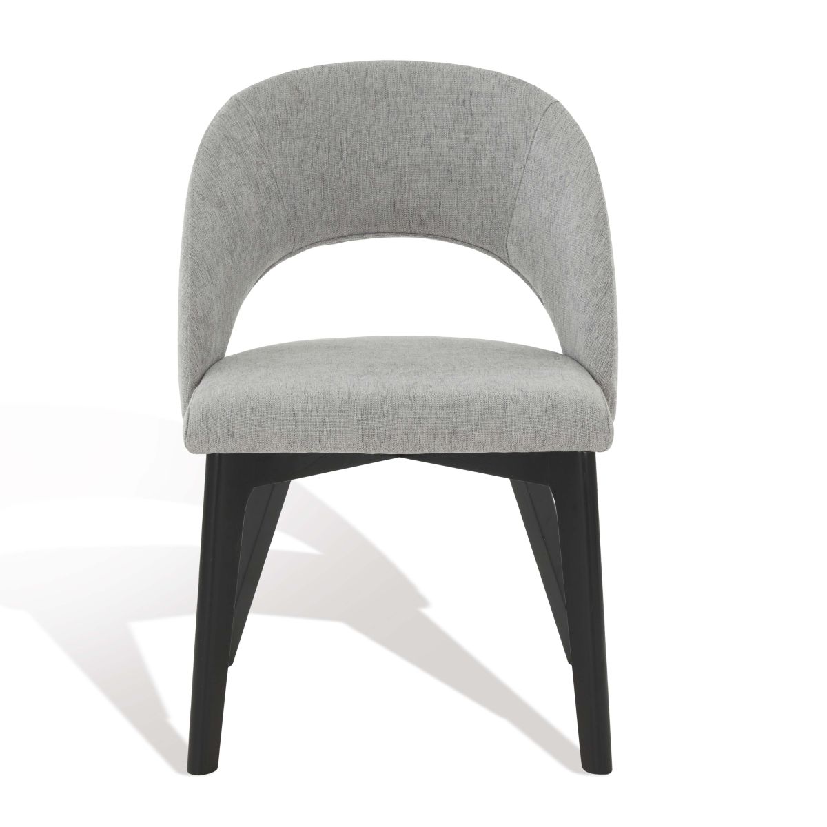 Safavieh Couture Rowland Linen Dining Chair - Grey / Black