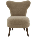 Safavieh Couture Brandietta Faux Shearling Accent Chair - Light Brown / Walnut