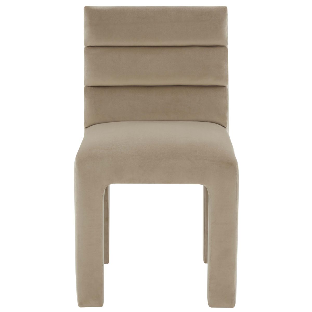 Safavieh Couture Pietro Channel Tufted Dining Chair - Light Brown