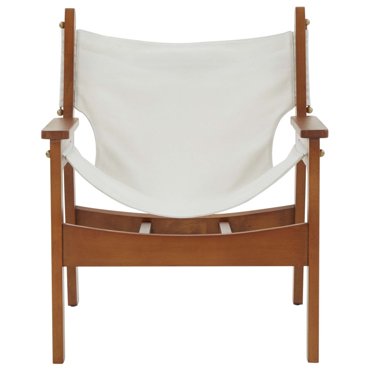Safavieh Couture Thomson Sling Accent Chair - White / Light Brown