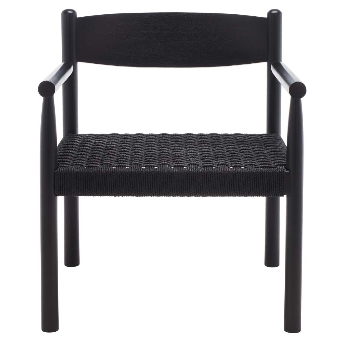 Safavieh Couture Adalee Danish Rope Accent Chair - Black