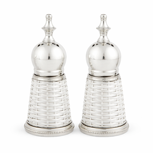 The Enchanted Home White Wicker Salt and Pepper Shaker