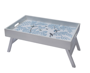 The Enchanted Home Ivory Chinoiserie Wood Breakfast Tray