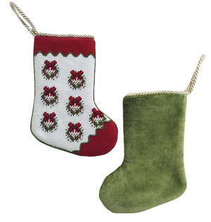 The Enchanted Home The Christmas Wreath Needlepoint Stocking (2 Sizes)