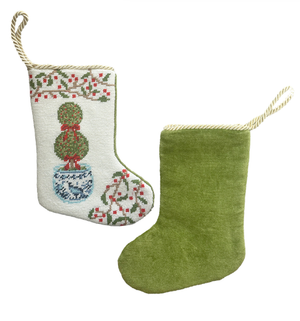 The Enchanted Home The Holiday Topiary Needlepoint Stocking (2 Sizes)