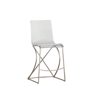 Gabby - Johnson Iron Acrylic Counter Stool - Antique Silver - SCH-151385