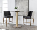 Joplin Counter Stool - Milliken Charcoal / Vera White Pepper