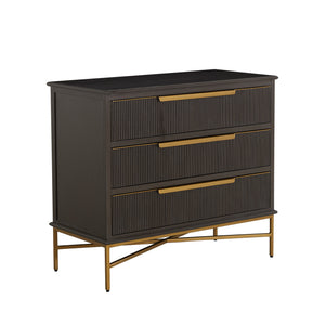Gabby - Riggs Mahogany Wood Storage Chest - 3 Drawers, Sesame Black - SCH-175841