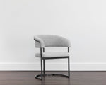 Marris Dining Armchair - Gunmetal  Belfast Heather Grey