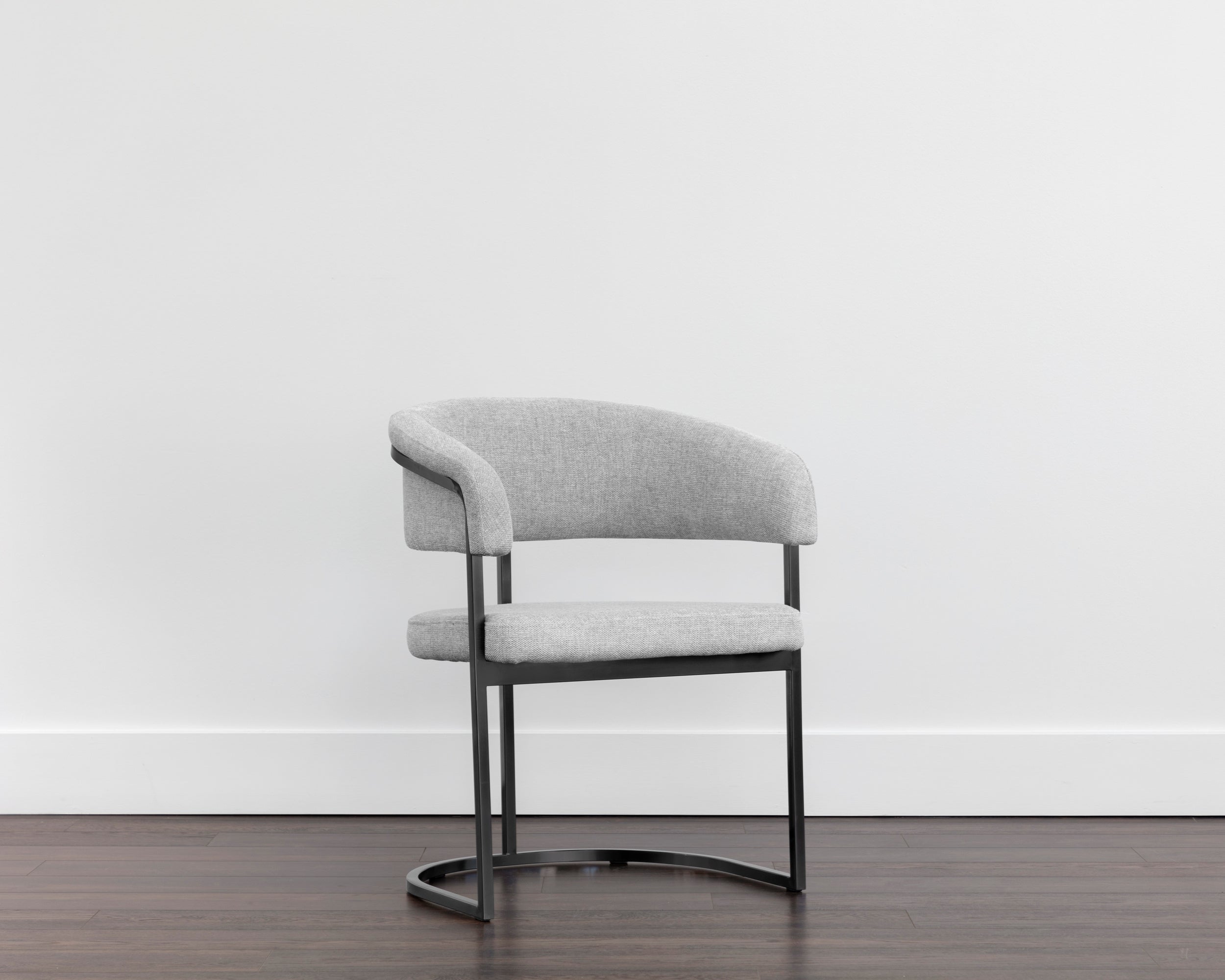 Marris Dining Armchair - Gunmetal  Belfast Heather Grey