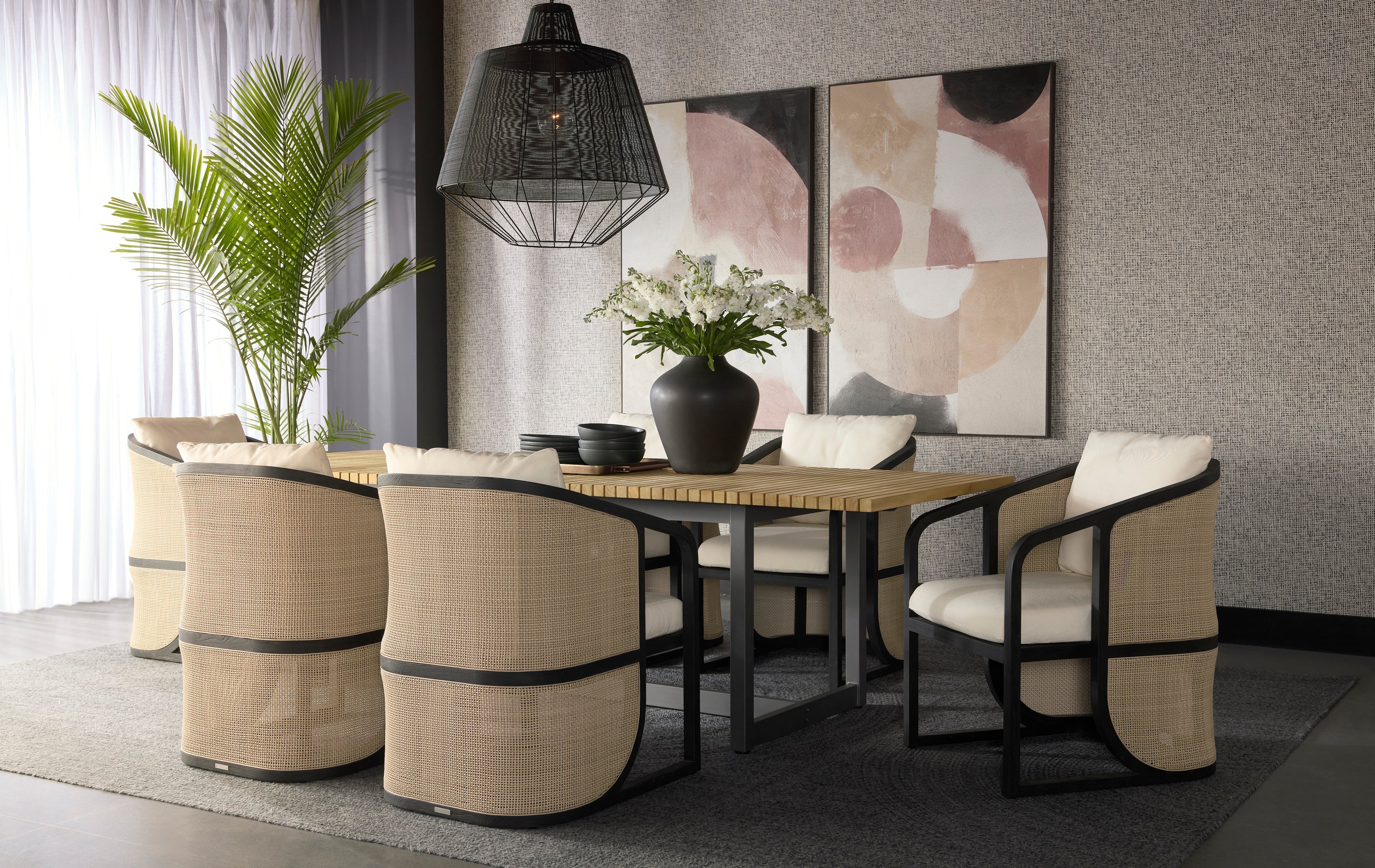 Geneve Extension Dining Table  Natural -