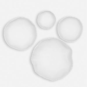 Uttermost Lucky Coins White Metal Wall Bowls S/4