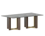 Rejane Dining Table Base - Gold  Raw Umber