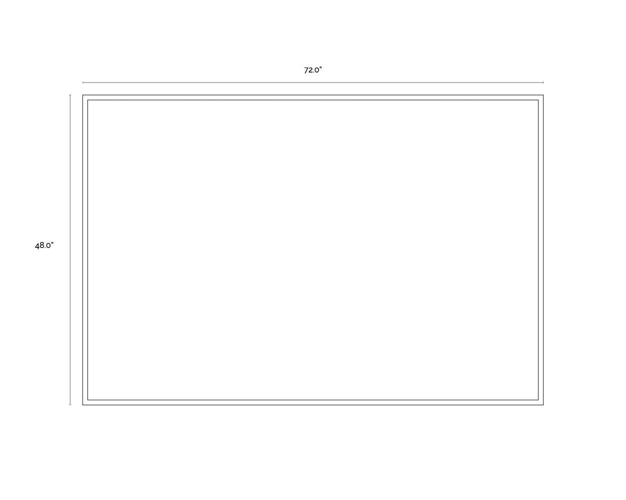 Smoke Screen - 72" X 48"  Black Floater Frame