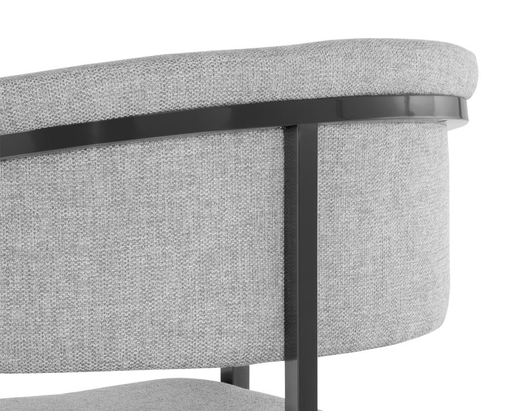 Marris Dining Armchair - Gunmetal  Belfast Heather Grey