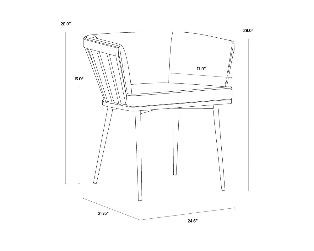 Caily Dining Armchair - Polo Club Muslin
