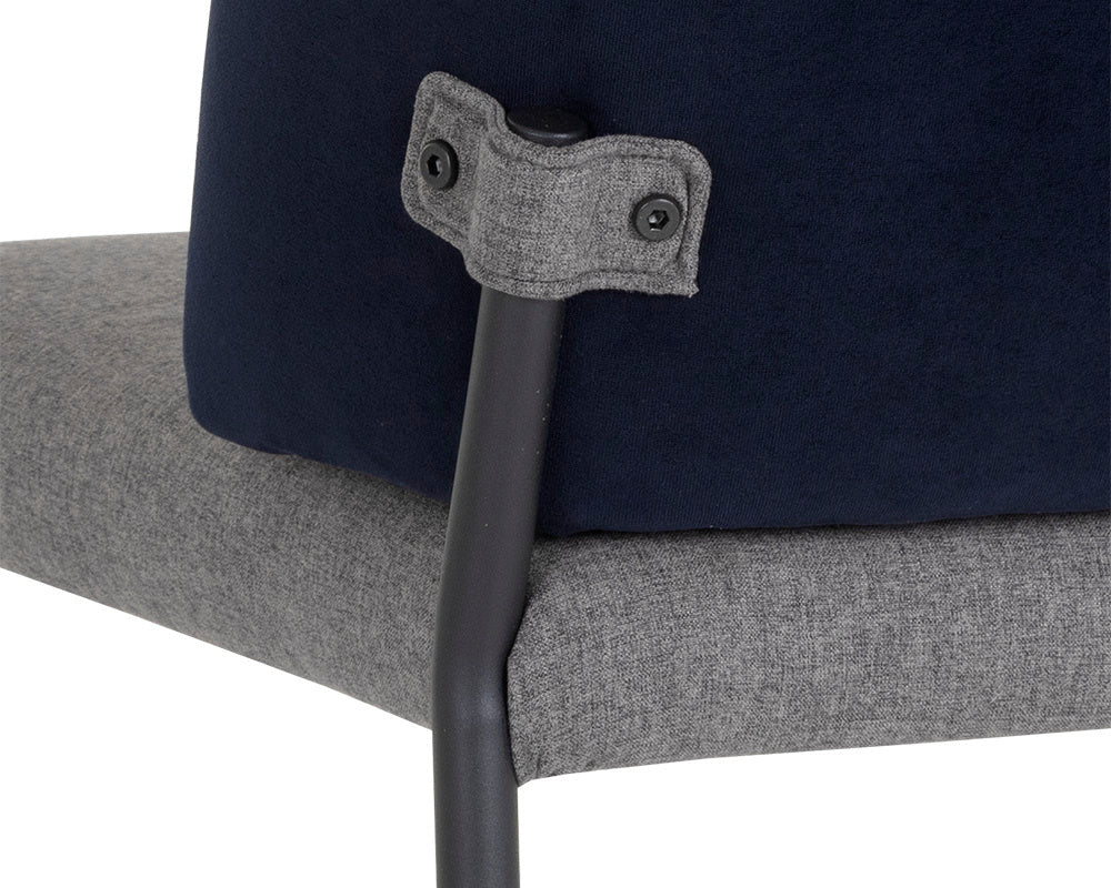 Pearce Dining Chair - Dark Grey / Abbington Navy