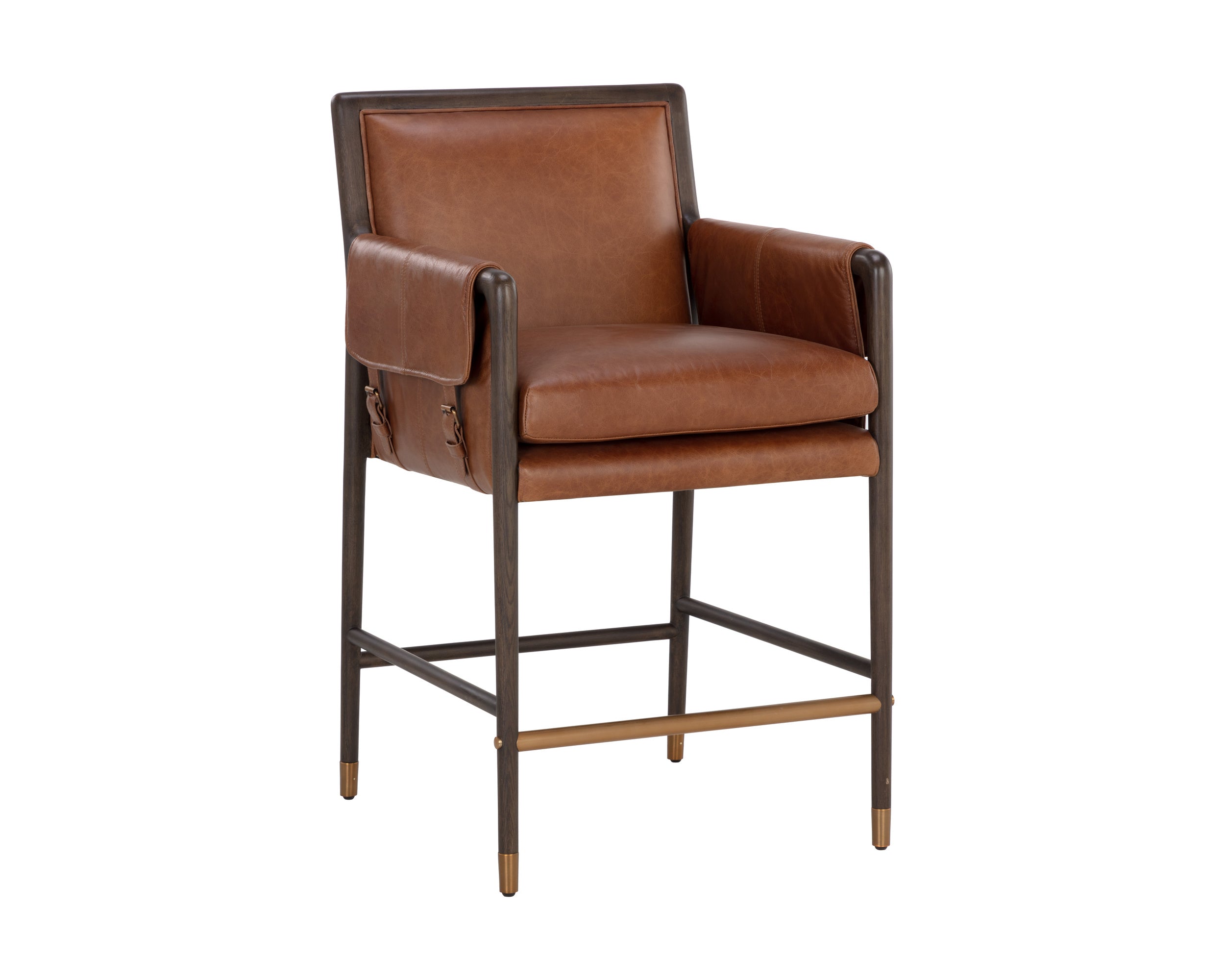 Mauti Counter Stool - Brown  Shalimar Tobacco Leather