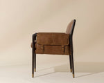 Mauti Dining Armchair - Brown  Shalimar Tobacco Leather