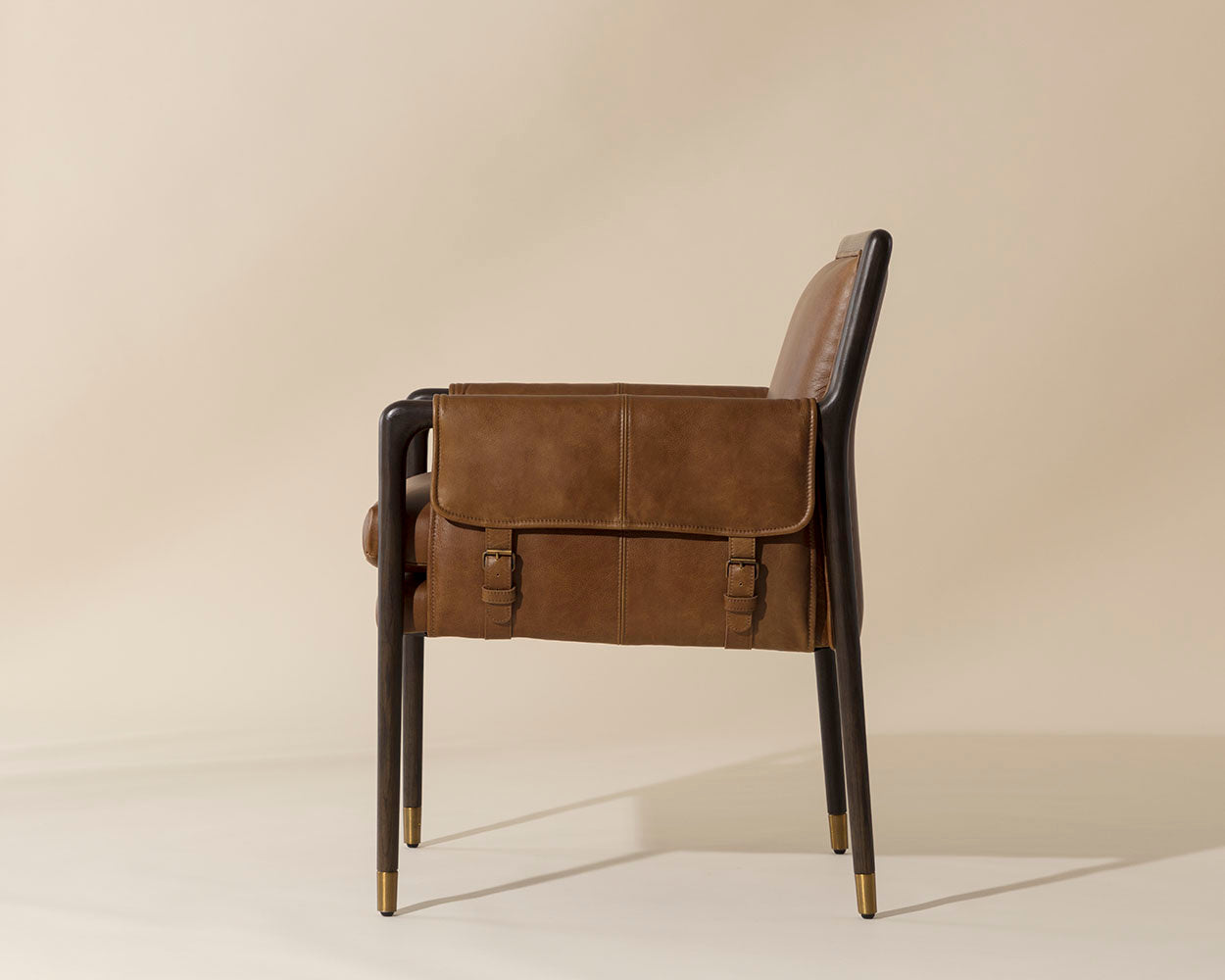 Mauti Dining Armchair - Brown  Shalimar Tobacco Leather