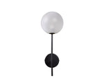 Izora Sconce - Black  Frosted
