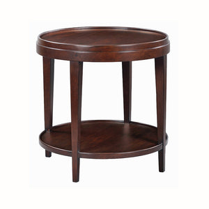 Oliver Home - Liz Round Side Table Large, Chocolate - 0893-03
