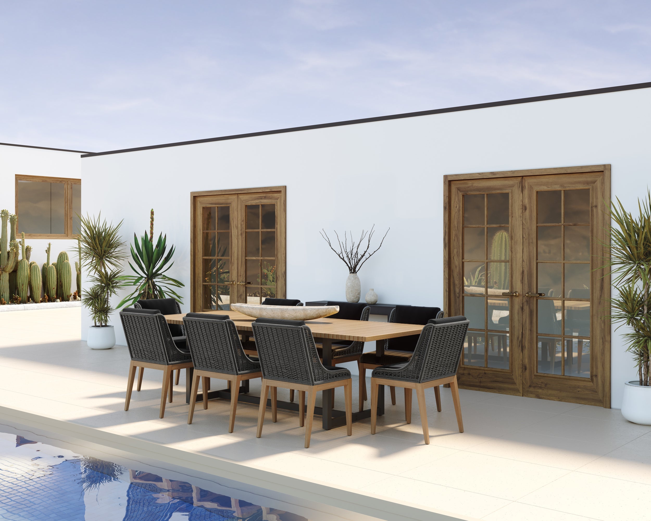 Geneve Extension Dining Table  Natural -