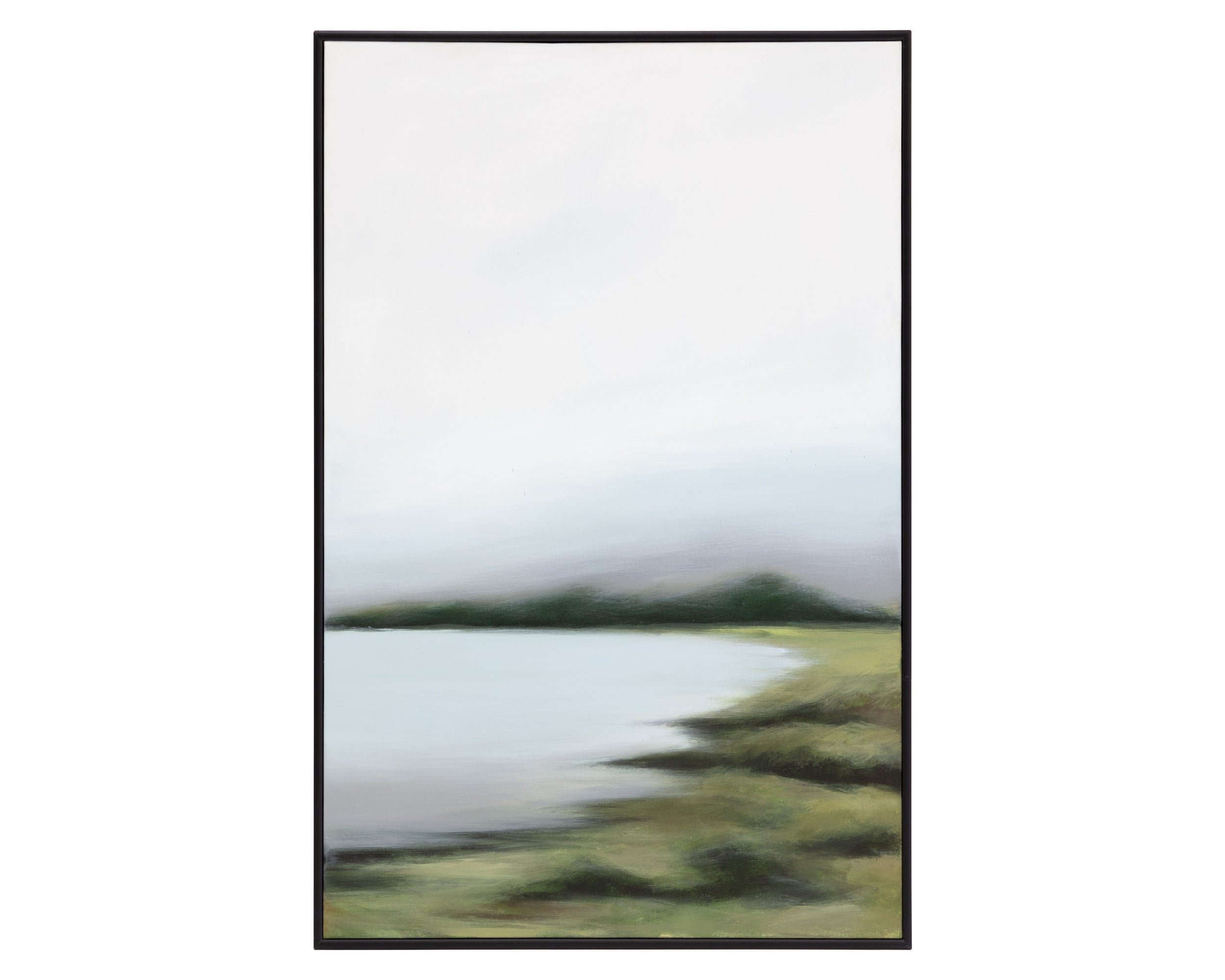 Lakeside Views (Set Of 2) - 36" X 48"  Black Floater Frame
